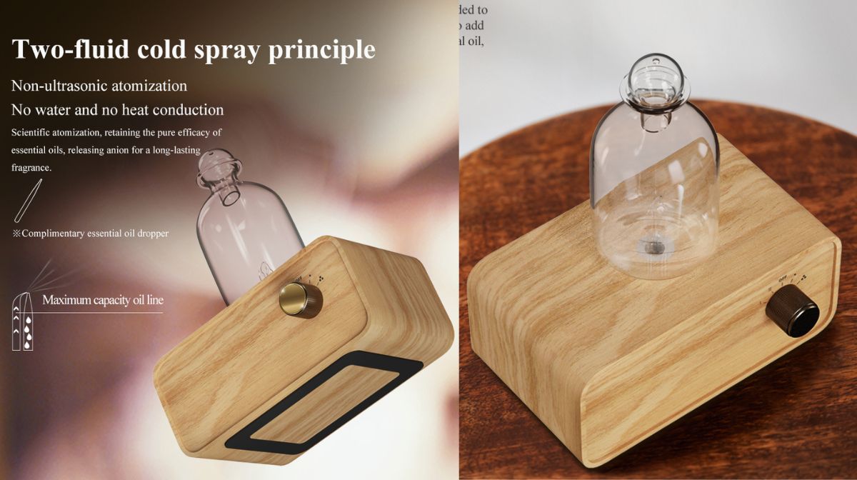 High-quality-nebulizer-diffuser-made-from-glass-and-wood-ideal-for-preserving-essential-oils-purity