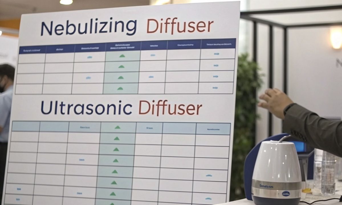 Feature comparison chart nebulizing diffuser vs ultrasonic diffuser